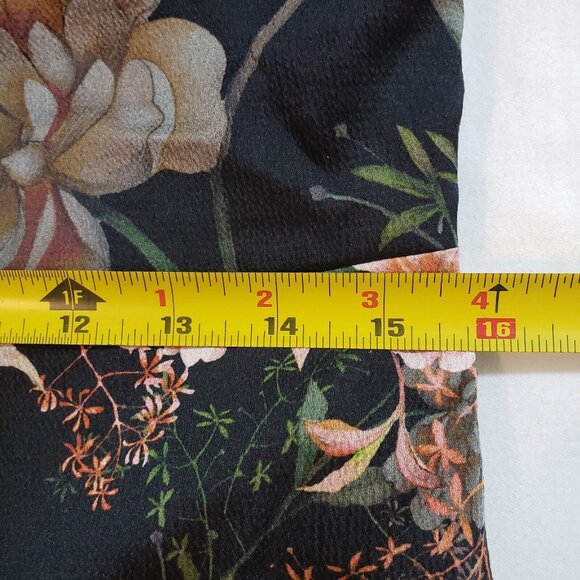 Anthropologie Adelyn Rae Rosanna Pink on Black Floral‎ print jumpsuit size L NEW - Picture 16 of 16